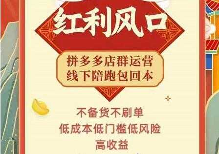 左右电商《拼多多无货源店群玩法》从0~1实战保姆教程，​极速起店必出单-创业网