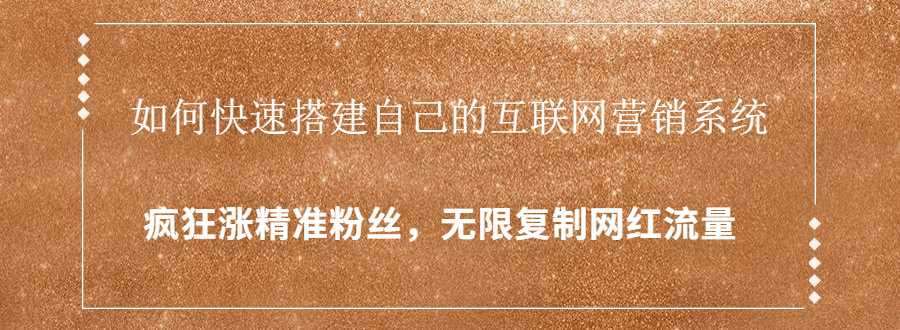 封神学员特训营：快速搭建自己的互联网营销系统，疯狂涨精准粉丝，无限复制网红流量-创业网