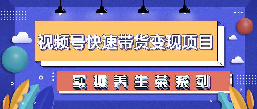 柚子视频号带货实操变现项目，零基础操作养身茶月入10000+-创业网