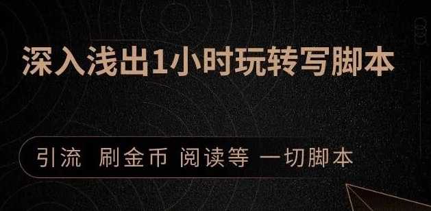 引流脚本实战课：1小时深入浅出视频实操讲解，教你0基础学会写引流脚本-创业网