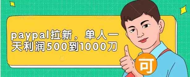 Paypal拉新赚美刀项目，单人一天利润500-1000刀【视频课程】-创业网