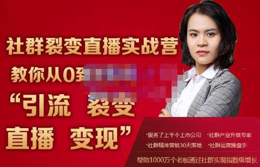 蚂蚁社群电商·社群裂变直播实战营，教你从0到1实现引流、裂变、直播、变现-创业网