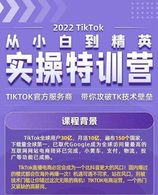 Seven漆·2022Tiktok从小白到精英实操特训营，带你掌握Tiktok账号运营-创业网