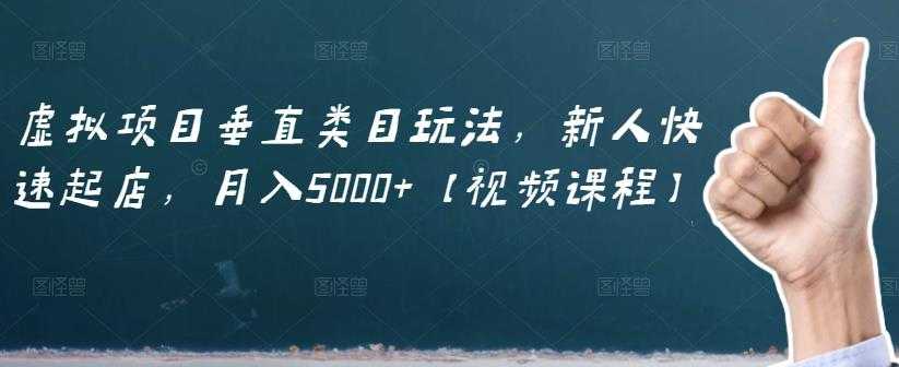 虚拟项目垂直类目玩法，新人快速起店，月入5000+【视频课程】-创业网