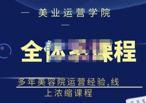 郑芳老师·网红美容院全套营销落地课程，多年美容院运营经验，线上浓缩课程-创业网