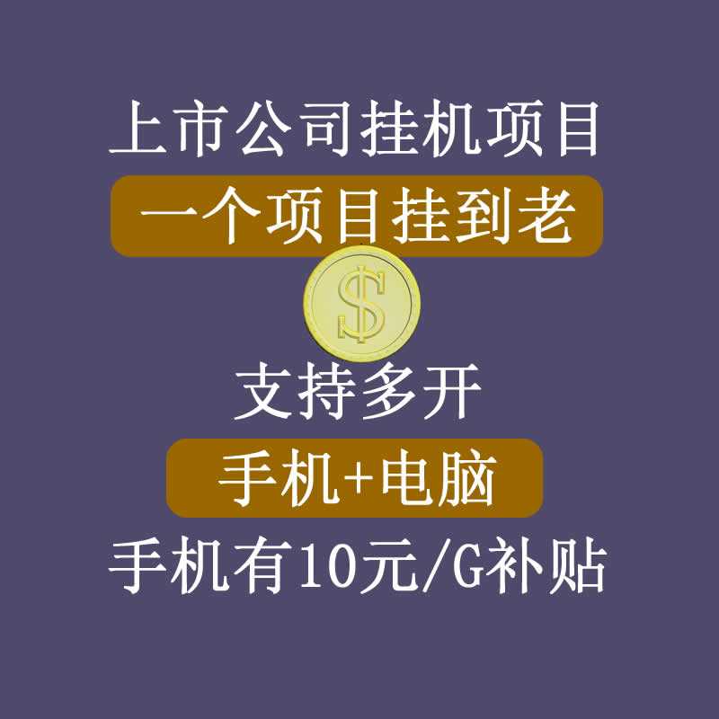 正规挂机项目，支持手机电脑一起挂，支持虚拟机多开，可以挂到老-创业网