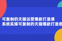 可复制的天猫运营爆款打造课，系统实操可复制的天猫爆款打造密码-创业网