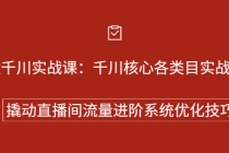 巨量千川实战课：千川核心各类目实战打法，撬动直播间流量进阶系统优化技巧-创业网