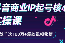 抖音爆款商业IP起号核心实操课：带你玩转算法，流量，内容，架构，变现-创业网