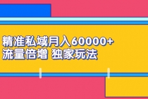 精准私域月入60000+ 流量倍增 独家玩法-创业网