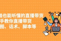 0基础也能听懂的直播带货，手把手教你直播带货 链路图、话术、脚本等-创业网