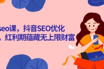 抖音seo课，抖音SEO优化大热，红利期蕴藏无上限财富-创业网