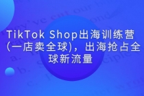 TikTok Shop出海训练营（一店卖全球)，出海抢占全球新流量-创业网