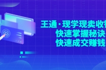 王通·现学现卖收钱班，快速掌握秘诀，快速成交赚钱-创业网