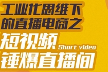 工业化思维下的直播电商之短视频锤爆直播间，听话照做执行爆单-创业网