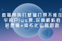 直播带货打基础打得不能在牢的Plus课，深度解析底层逻辑+体系化运营思路-创业网