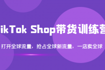 TikTok Shop带货训练营，打开全球流量，抢占全球新流量 一店卖全球(第14期)-创业网