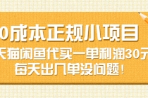 0成本正规小项目：天猫闲鱼代买一单利润30元，每天出几单没问题！-创业网