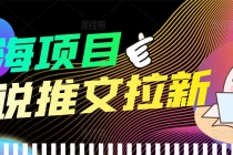 【高端精品】外面收费6880的小说推文拉新项目，个人工作室可批量做-创业网