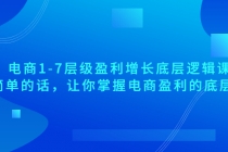 电商1-7层级盈利增长底层逻辑课：用简单的话，让你掌握电商盈利的底层逻辑-创业网