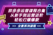 拼多多运营课程合集：从新手到运营进阶，轻松打爆爆款-创业网