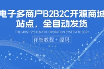 电子多商户B2B2C开源商城站点，全自动发货 可卖虚拟产品-创业网