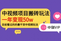 《老吴·中视频项目搬砖玩法，一年变现50w》目前看过的的最干货中视频玩法-创业网