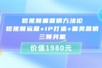 短视频垂营销方法论:短视频运营+IP打造+垂类营销，三频共振-创业网