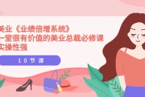 美业《业绩倍增系统》一堂很有价值的美业总裁必修课，实操性强-创业网