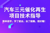 汽车三元催化再生项目技术指导，简单易学，学了就会，会了能赚，很好赚！-创业网