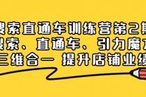 搜索直通车训练营第2期：搜索、直通车、引力魔方三维合一 提升店铺业绩！-创业网