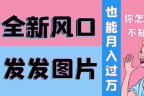 抖音头像号变现0基础教程：全新风口，发发图片也能变现月入10000+-创业网