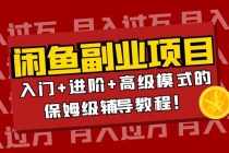 月入过万闲鱼副业项目：入门+进阶+高级模式的保姆级辅导教程！-创业网