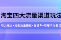 淘宝四大流量渠道玩法：引力魔方+搜索流量提权+直通车+引爆手淘首页-创业网