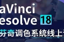 DaVinci Resolve 18达芬奇调色系统课：从软件操作 一直讲到完整案例实操-创业网