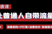 让普通人自带流量的逆袭课：流量密码+IP打造+运营技术·财富路径-创业网