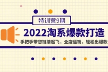 2022淘系爆款打造特训营9期：手把手带您链接起飞，全店运销，轻松出爆款-创业网