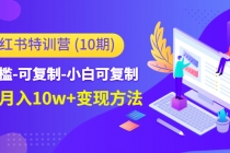 小红书特训营低门槛-可复制-小白可复制-独家月入10w+变现方法-创业网