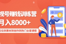 影视号赚钱训练营：月入8000+从账号定位到素材到创作到热门全套课程-创业网