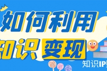 知识IP变现训练营：手把手带你如何做知识IP赚钱，助你逆袭人生！-创业网