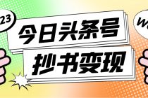 外面收费588的最新头条号软件自动抄书变现玩法，单号一天100+-创业网