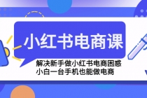 小红书电商课程，解决新手做小红书电商困惑，小白一台手机也能做电商-创业网