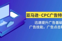 亚马逊·CPC广告·2期特训营，迅速提升广告基础，广告技能，广告点击转化-创业网