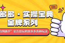 拼多多·实操宝典：金牌系列“小白到高手”带你全方位玩转拼多多各种玩法-创业网