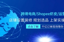 跨境电商/Shopee虾皮/运营实战训练营：店铺设置装修 规划选品 上架实操等等-创业网