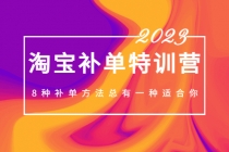 2023最新淘宝补单特训营，8种补单方法总有一种适合你！-创业网