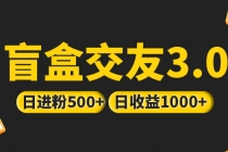 亲测日收益破千 抖音引流丨简单暴力上手简单丨盲盒交友项目-创业网