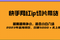 2023爆火的快手网红IP切片，号称日佣5000＋的蓝海项目，二驴的独家授权-创业网