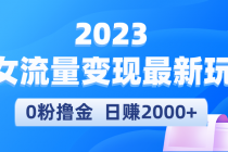 2023美女流量变现最新玩法，0粉撸金，日赚2000+，实测日引流300+-创业网