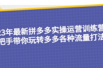 23年最新拼多多实操运营训练营：手把手带你玩转多多各种流量打法！-创业网